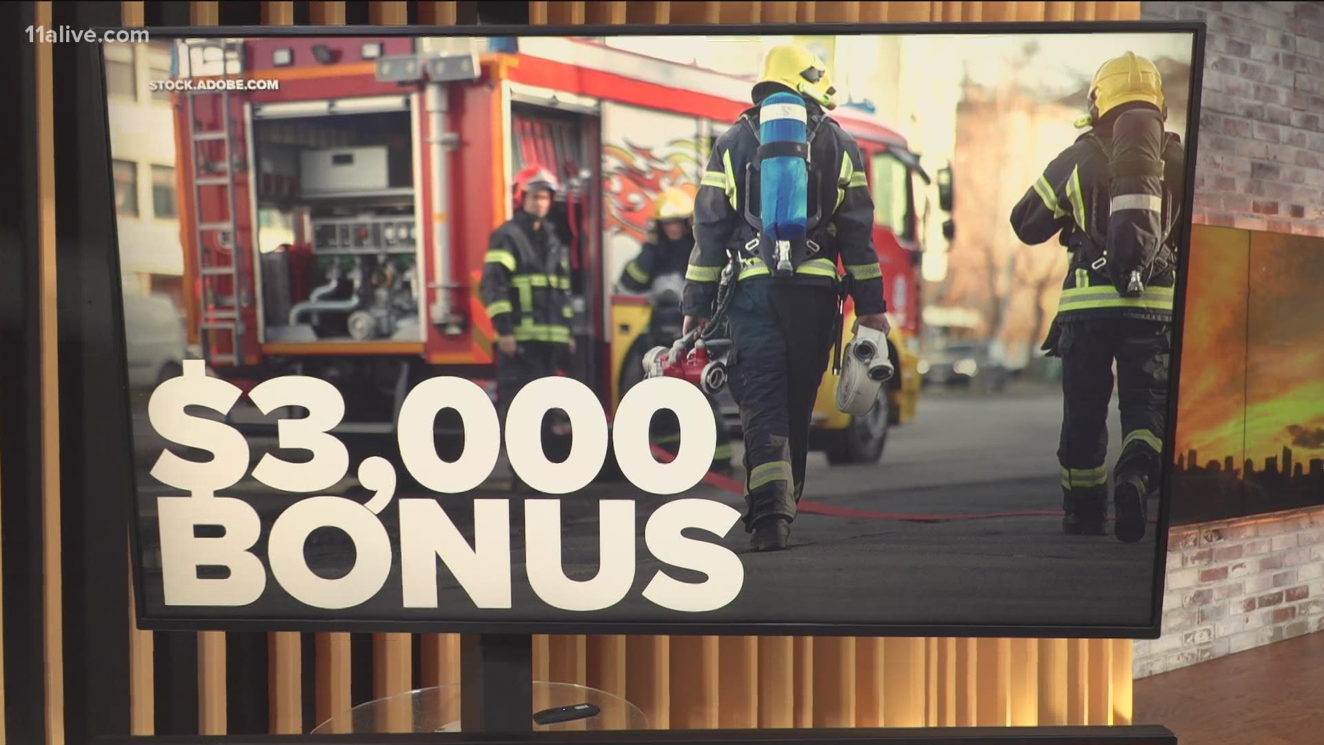 The bonus will be $3,000 and is for police officers, firefighters, 911 employees, and more.