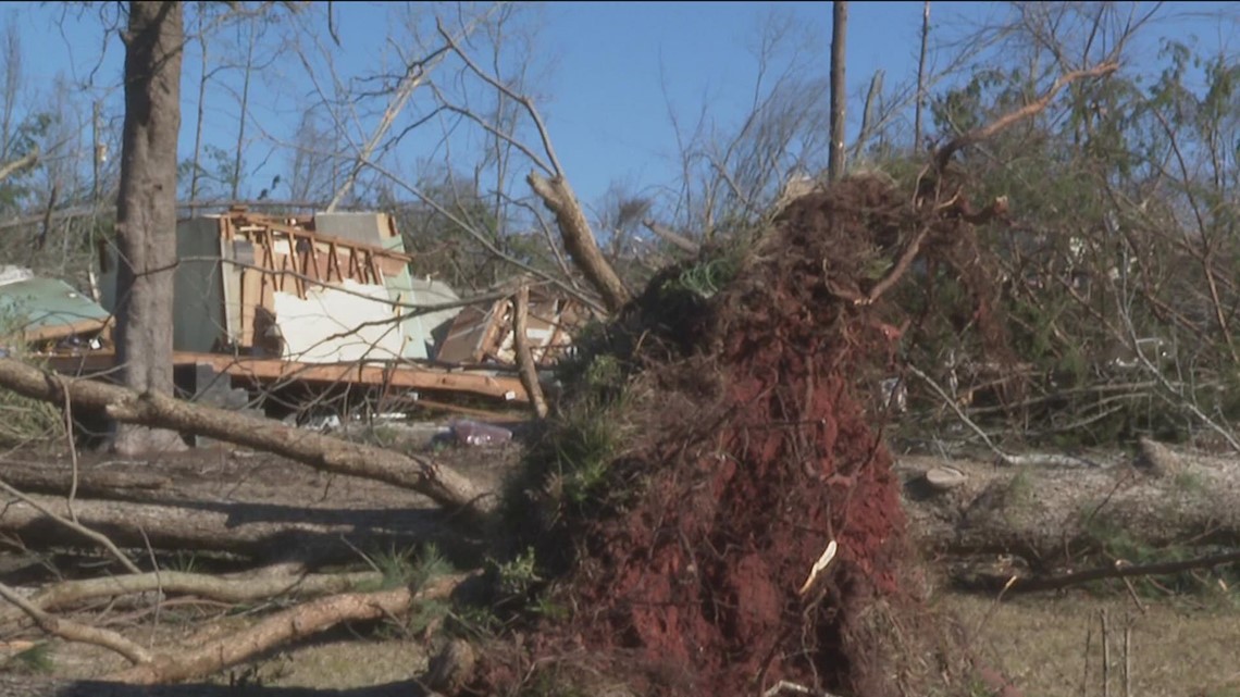 Cleanup in Griffin after tornado