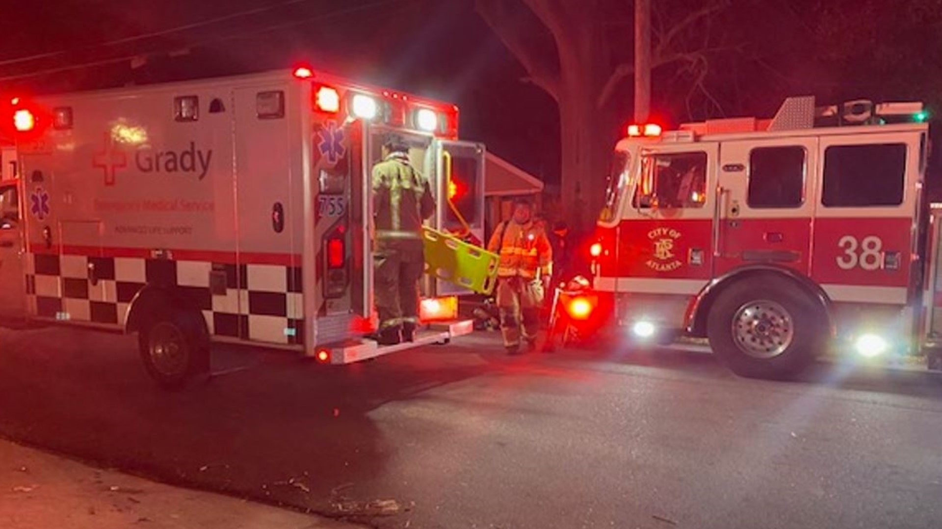 Fire near Oakland City Atlanta hospitalizes man