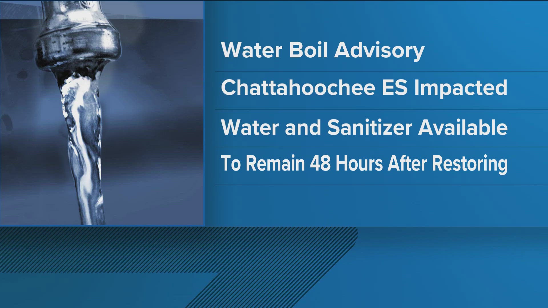 A water main break has caused a boil water advisory across parts of the county.