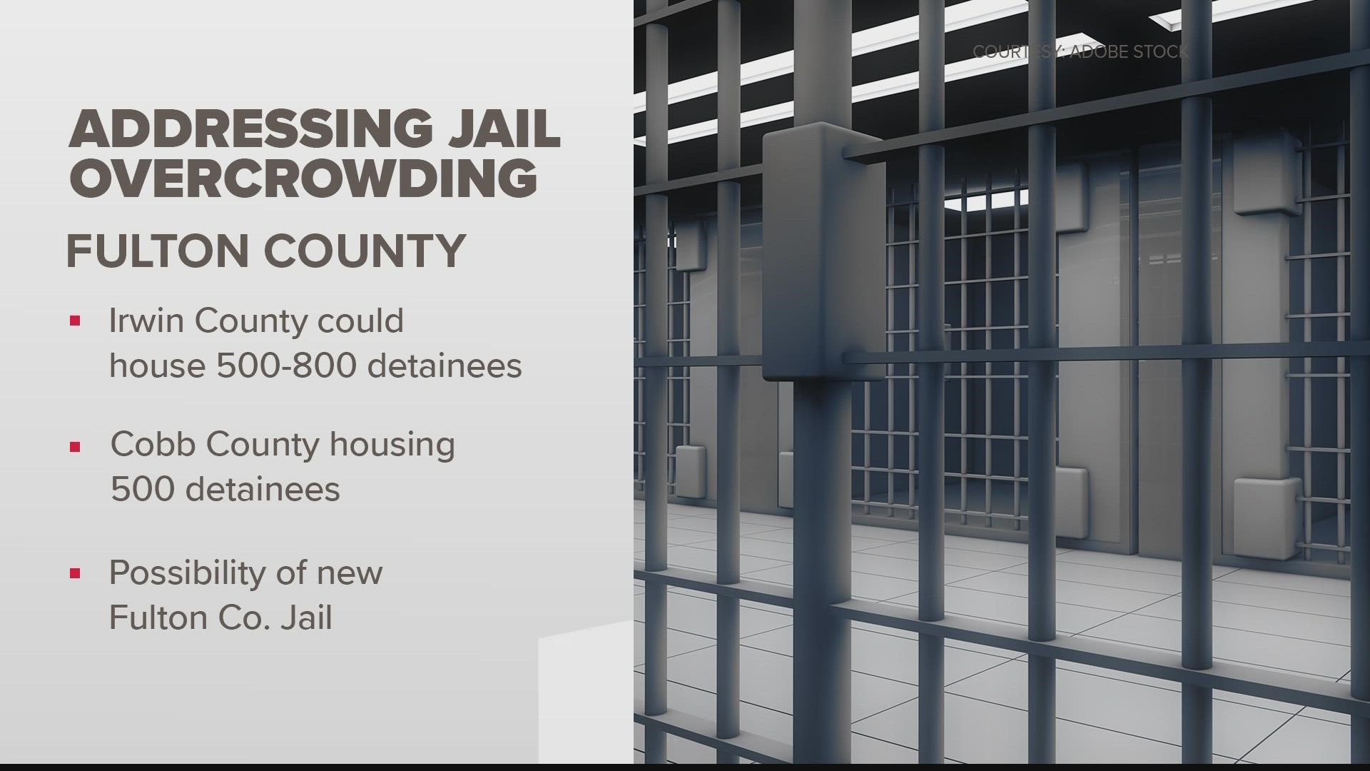 The sheriff said his staff toured a facility in Irwin County that could possibly be used to temporarily house between 500 and 800 Fulton detainees.