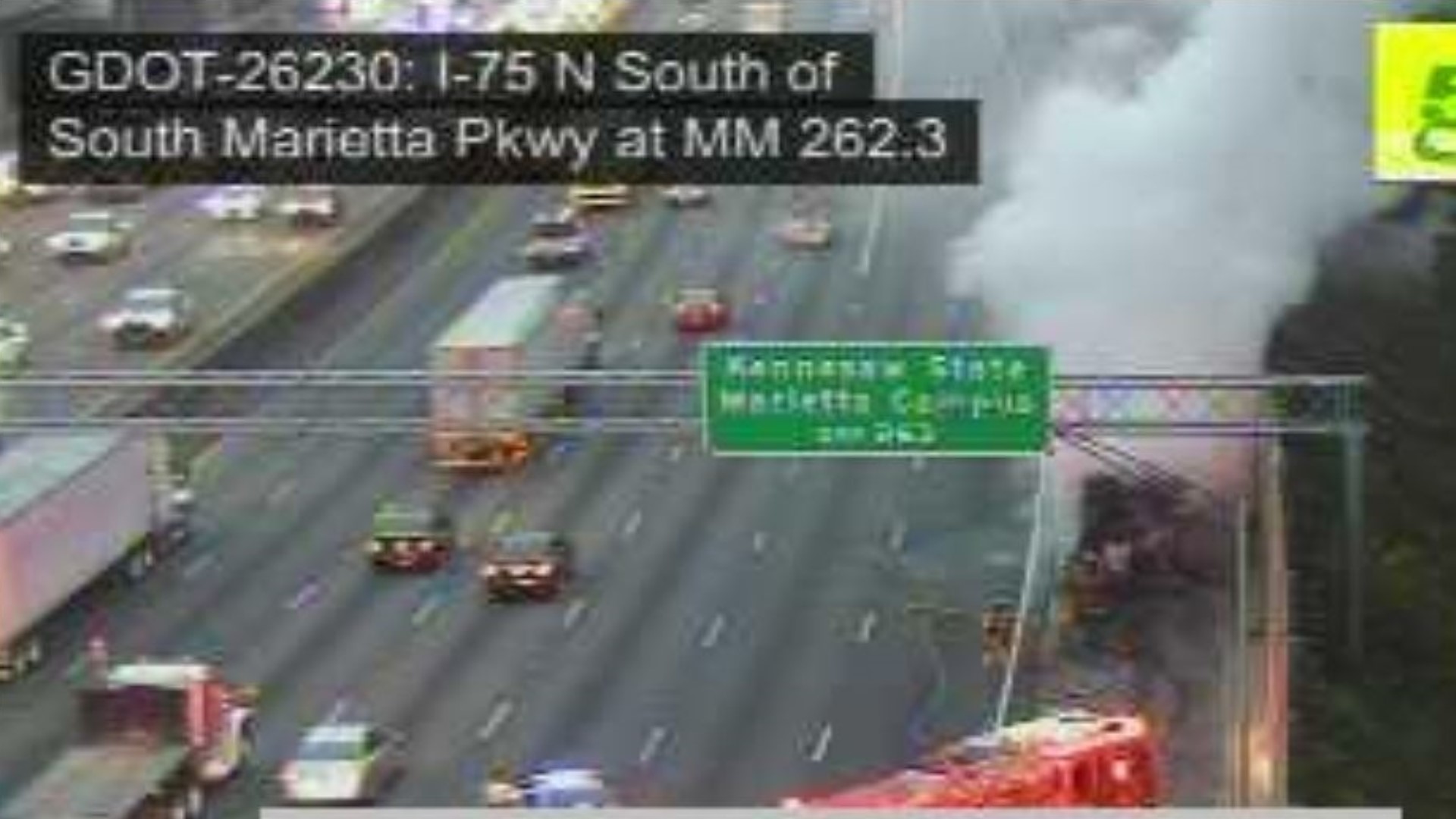 I75 traffic in Cobb County Monday due to bus fire | 11alive.com