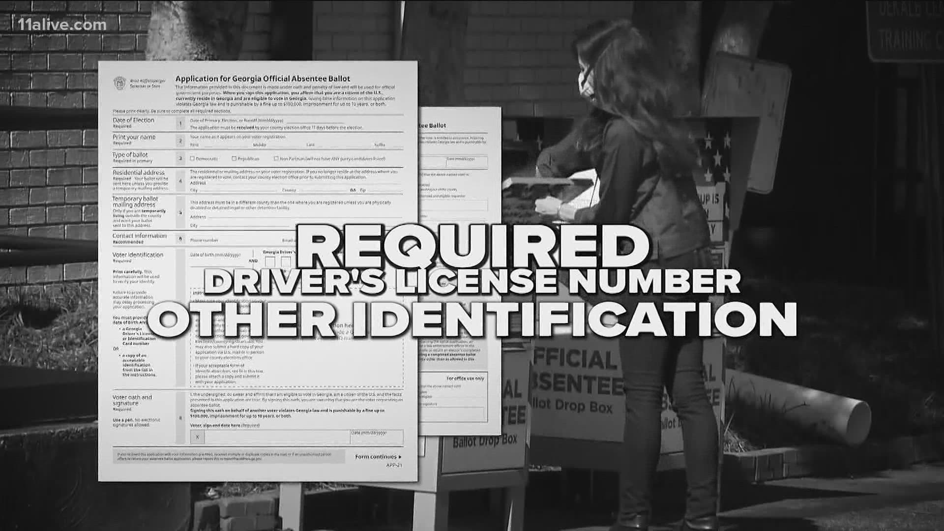 It requires voters to submit their driver's license number or ID, which is a change mandated by the state's new voting law.