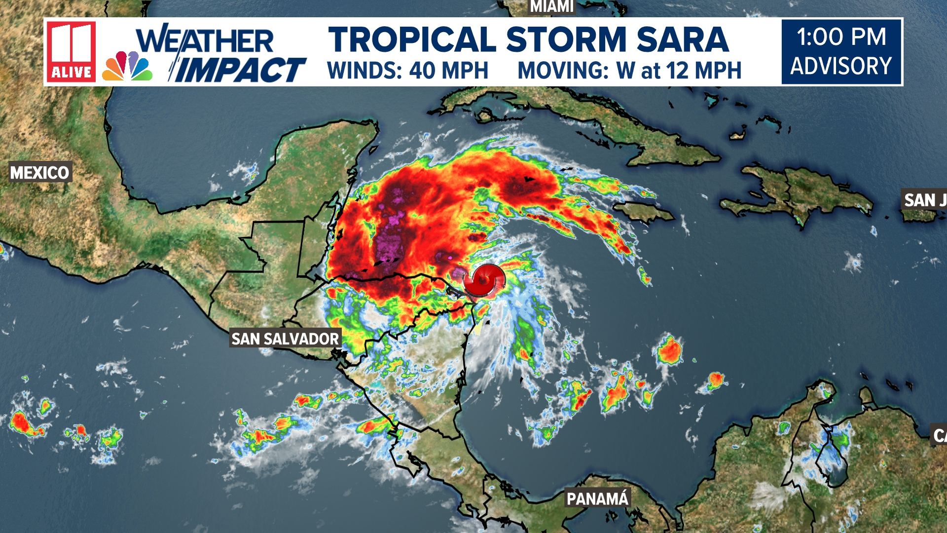 The storm could eventually end up in the Gulf of Mexico next week.