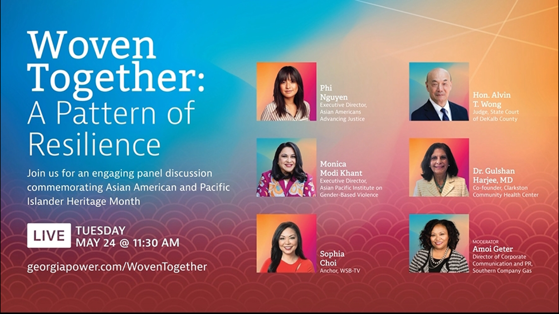 See how Georgia Power is commemorating AAPI Heritage Month with an engaging panel discussion 'Woven Together: A Pattern of Resilience'