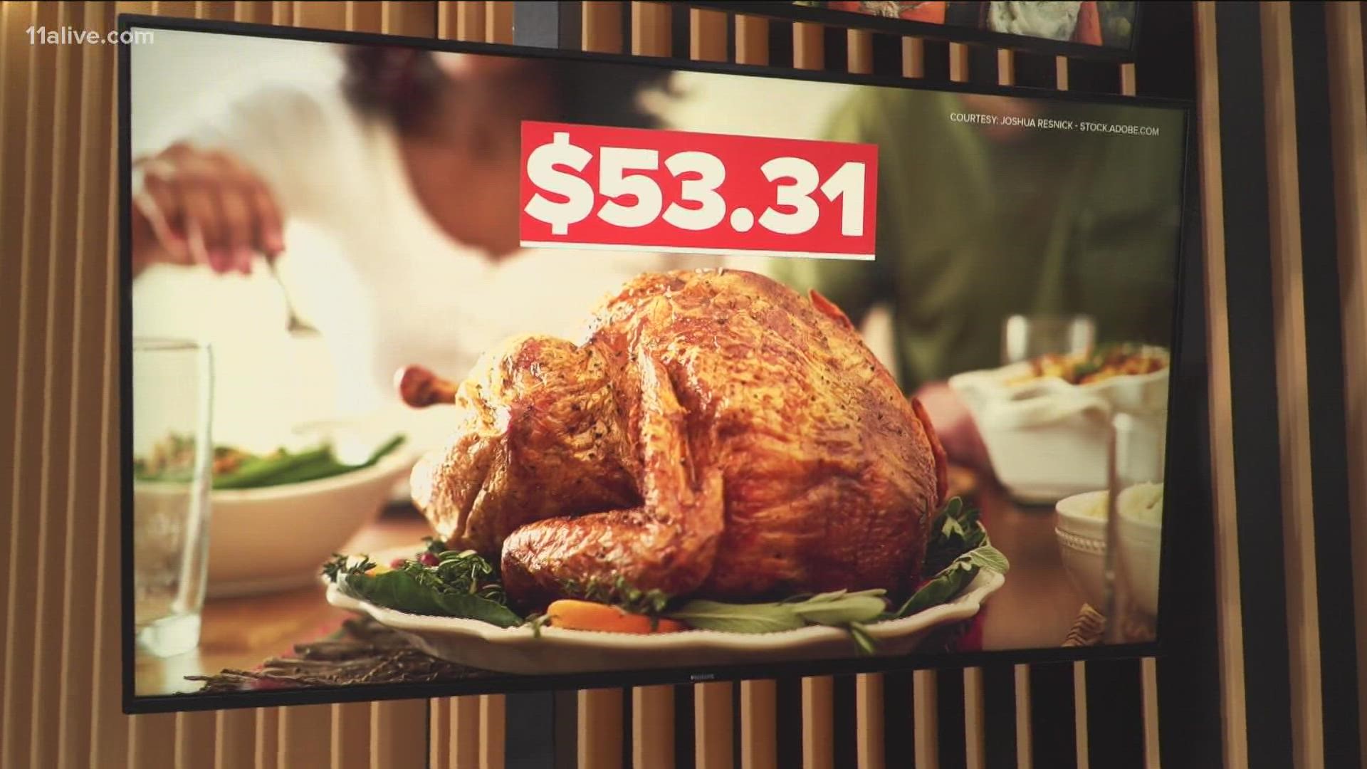 Thanksgiving dinner will cost more than average by a significant amount this year.