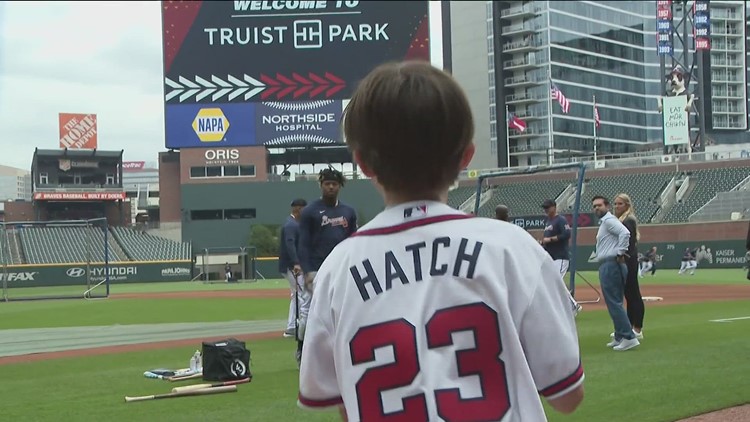 Young cancer survivor Braves fan gets to play catch with Ronald Acuña Jr.