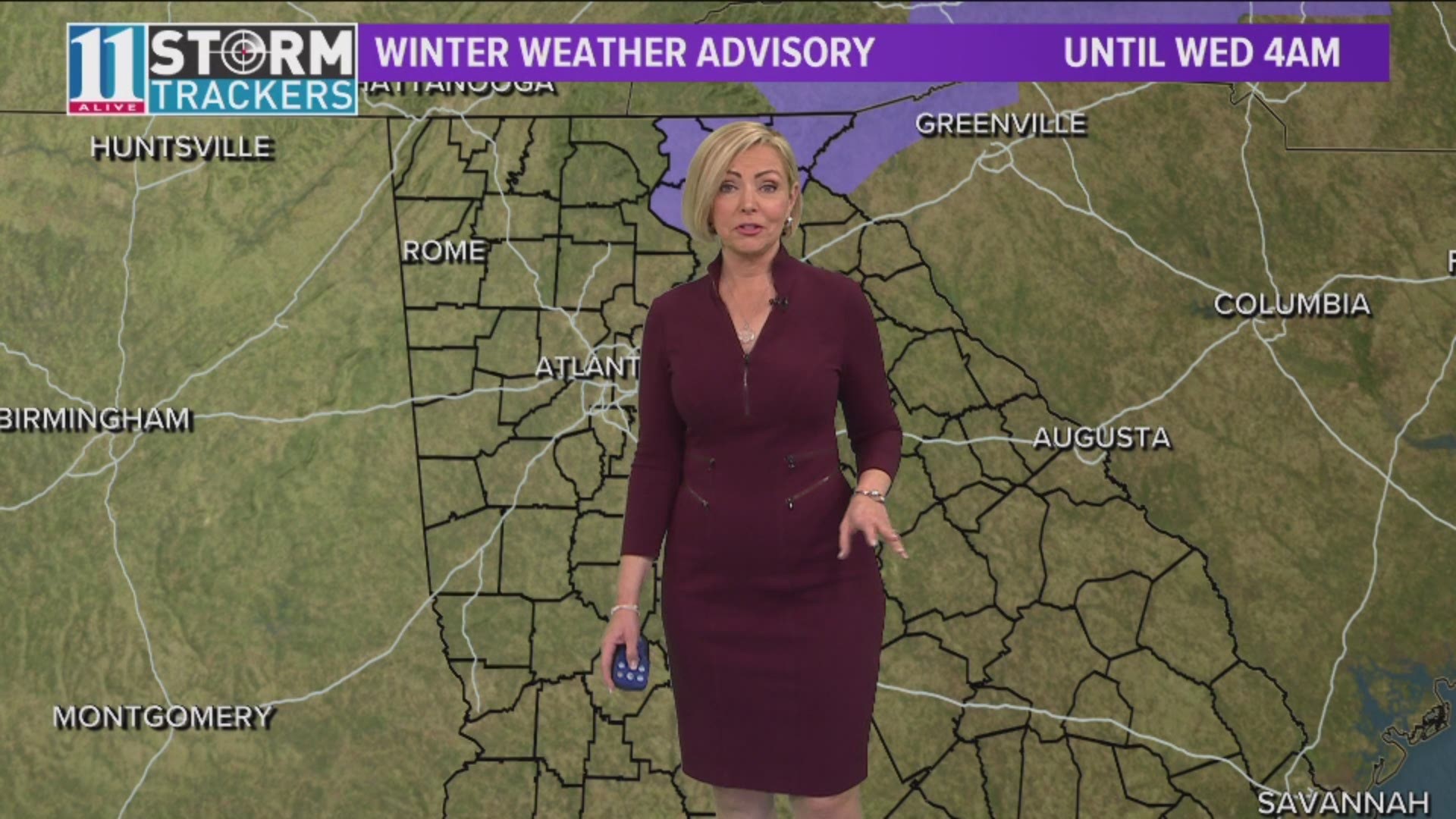 11Alive StormTracker meteorologist Samantha Mohr has the weather forecast for Tuesday, Jan. 22, 2019.