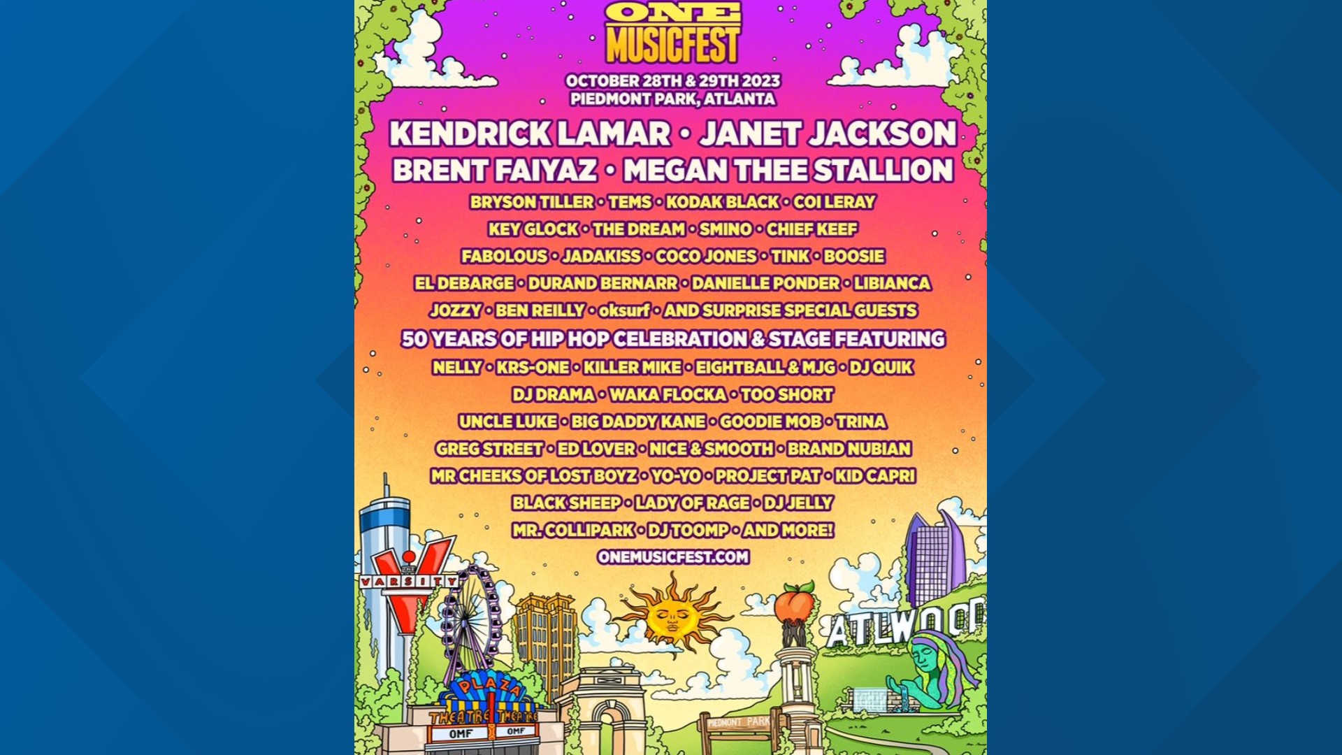 One Musicfest Atlanta Full lineup