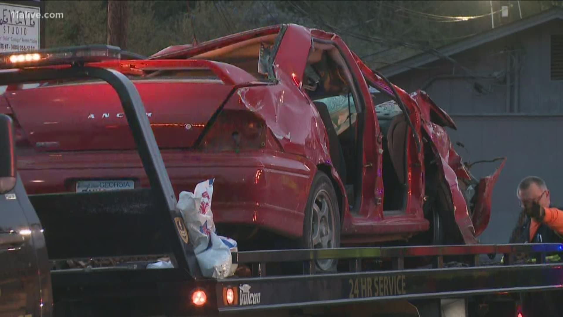 The crash happened Sunday evening in the 800 block of Veterans Memorial Highway.