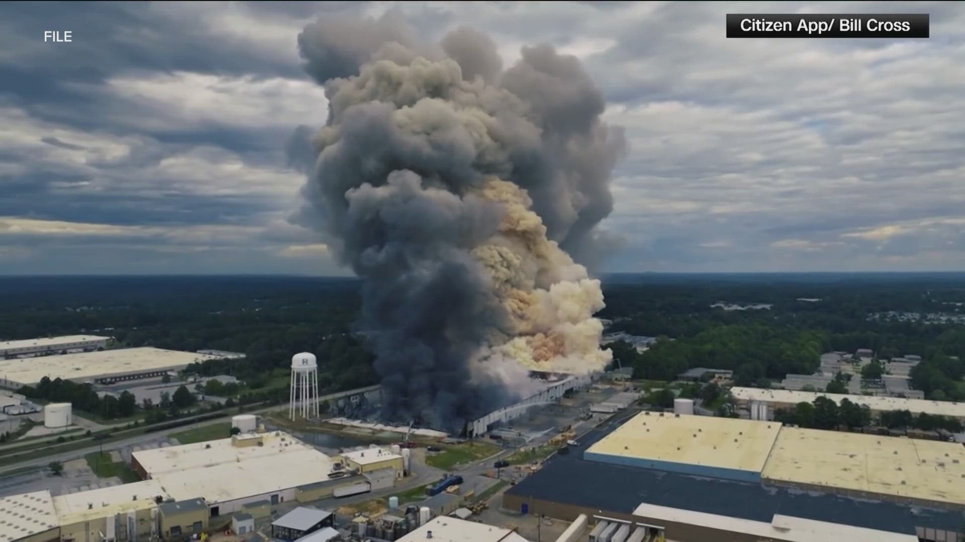 The plume emanated from Conyers for nearly three weeks following a September fire.