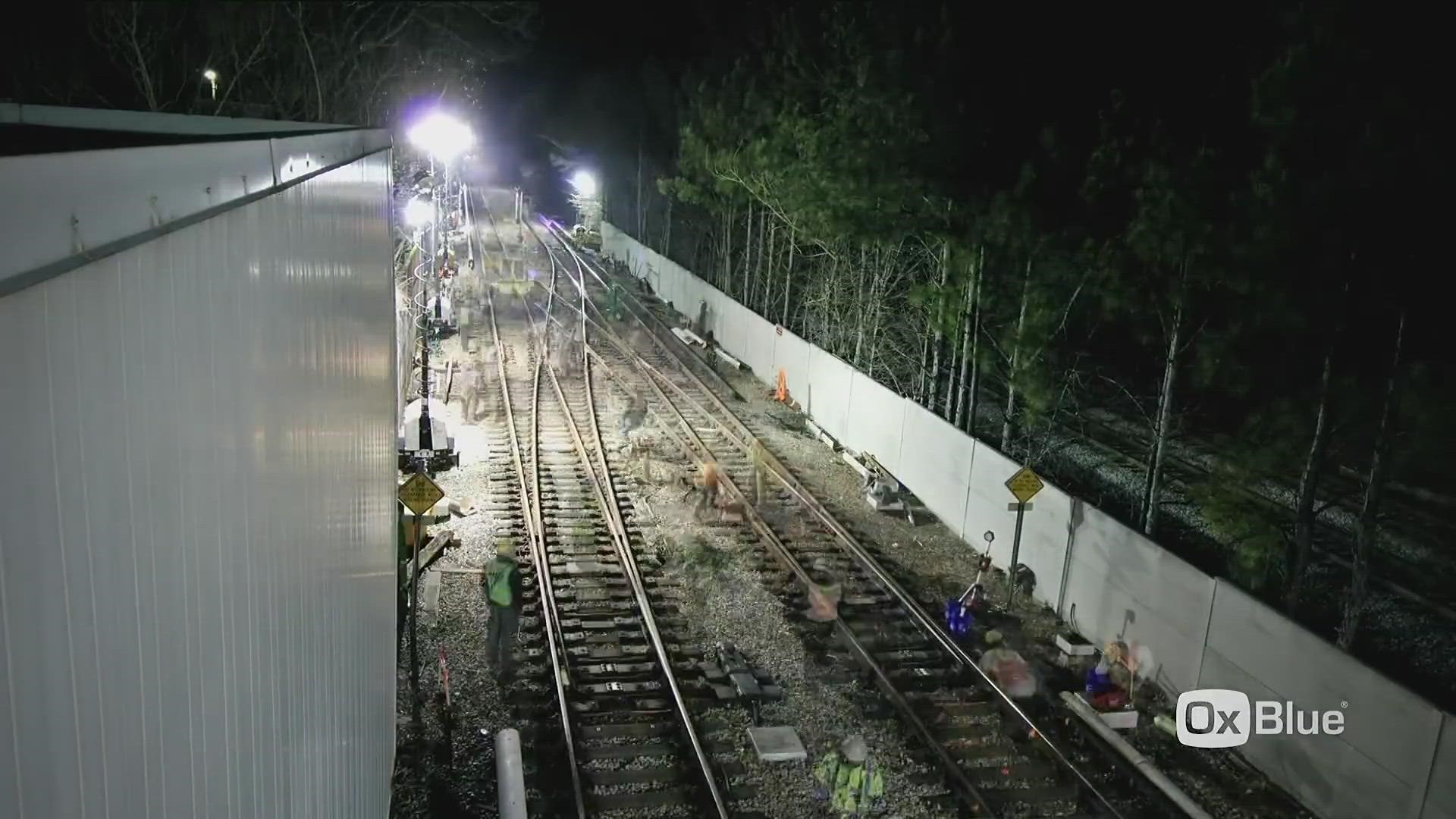 The rail line will be suspended while crews replace the tracks.