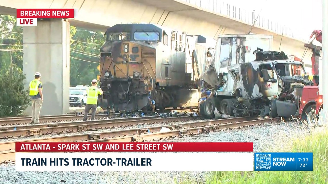 Police seeking driver of semi truck hit by train in Atlanta | 11alive.com