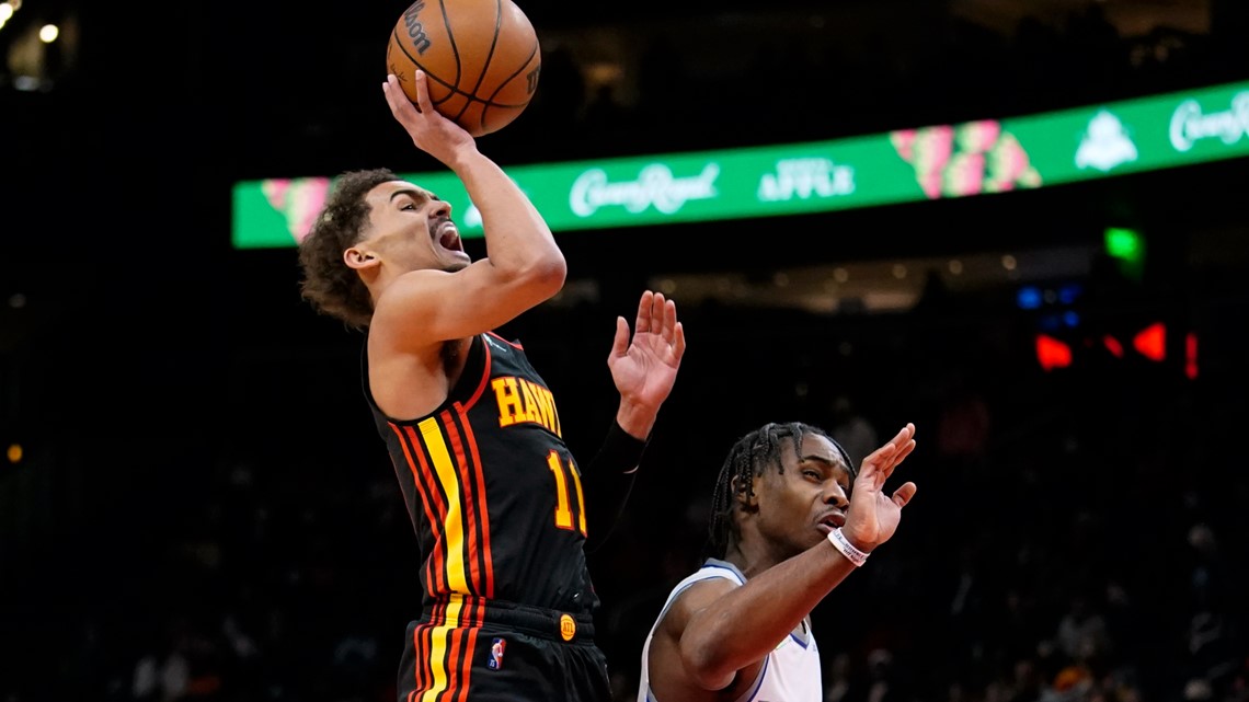Watch: Trae Young drains halfcourt buzzer beater in NBA All-Star