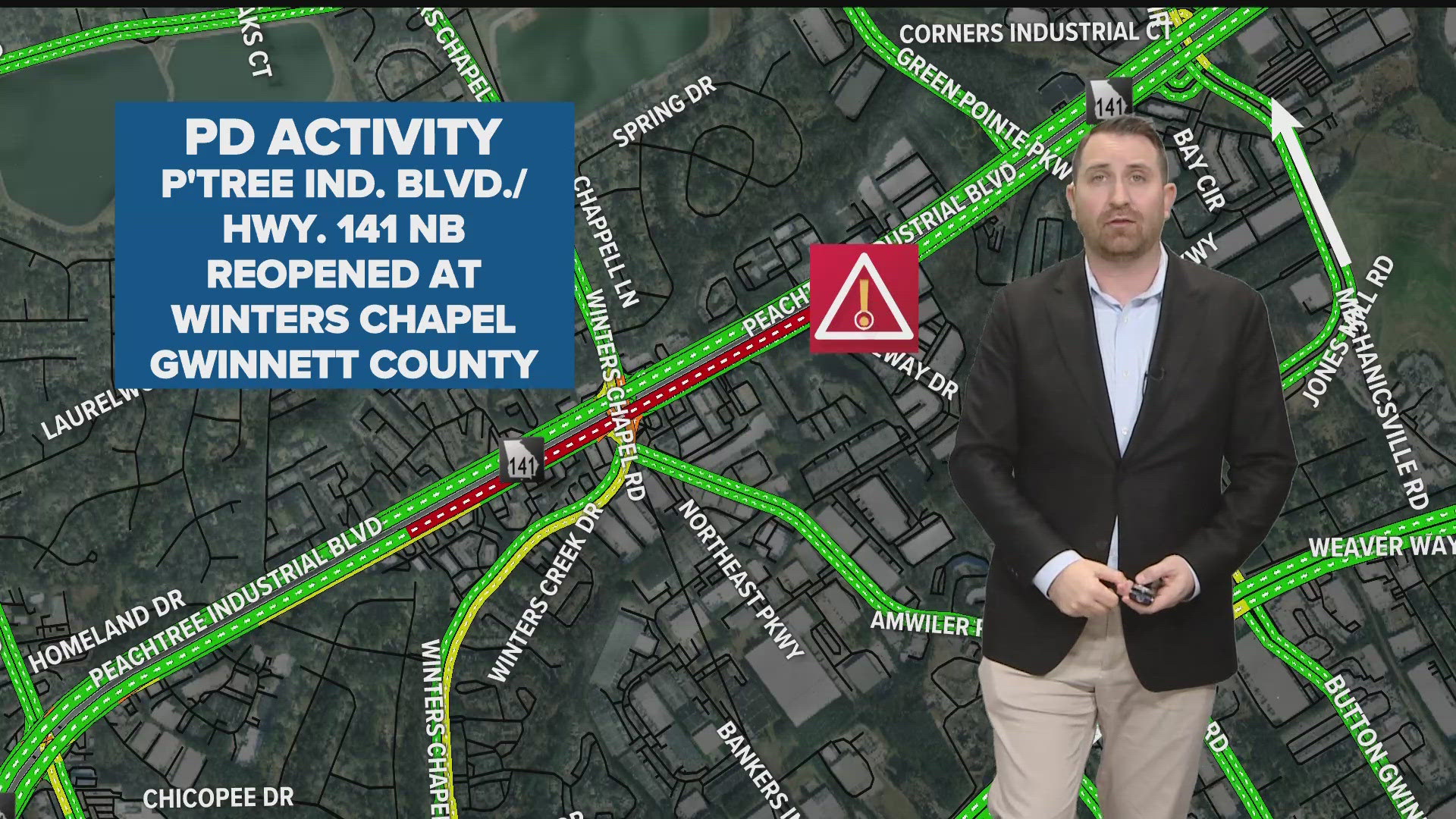 Traffic Alert: Lanes back open on Peachtree Industrial Boulevard in ...