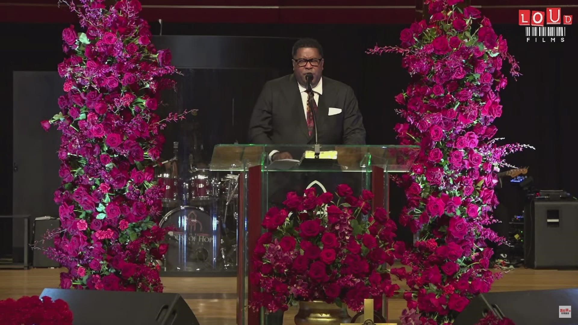 The funeral took place at House of Hope Atlanta in Decatur.