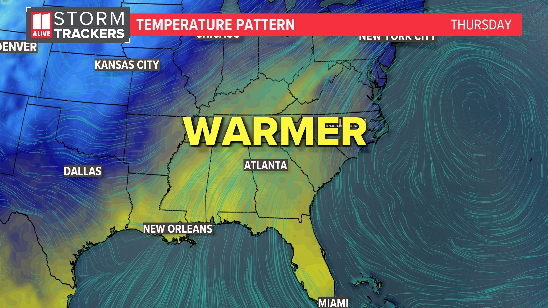 Atlanta weather thsi week from cold to highs near 70