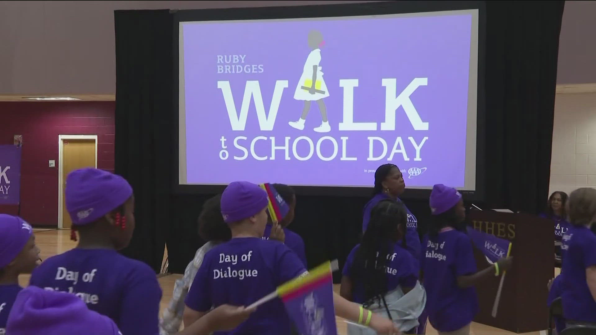 A group of Hope-Hill Elementary School students paid tribute to Civil Rights pioneer Ruby Bridges.