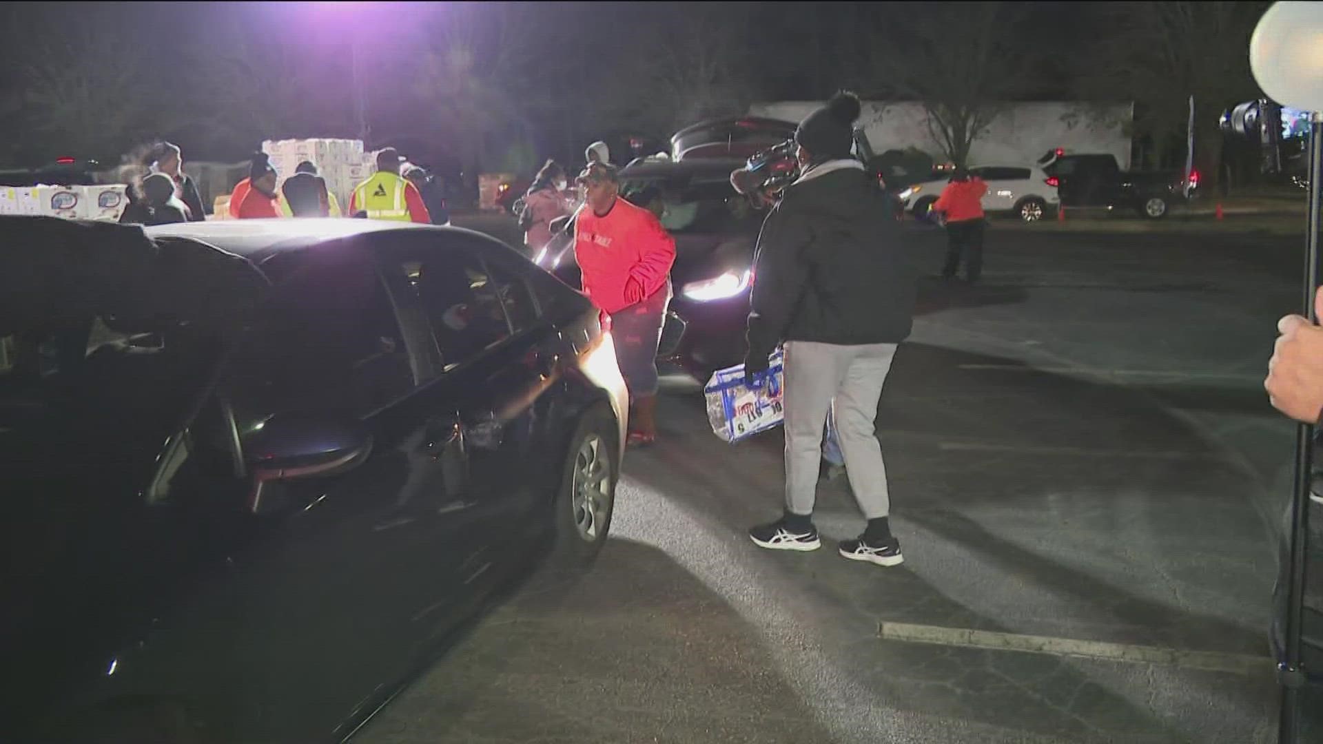 There may have been freezing temperatures in metro Atlanta Thursday morning, but thousands of hearts were warmed in the spirit of giving.