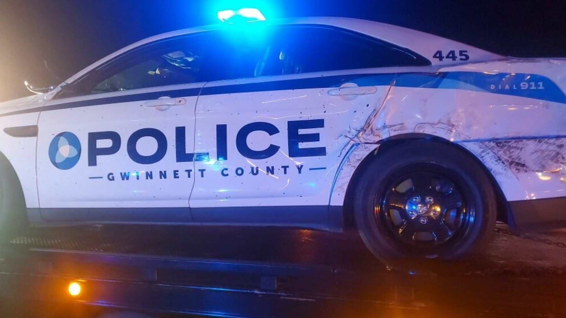 Gwinnett Police cars hit on I-85 in accident Sunday | 11alive.com