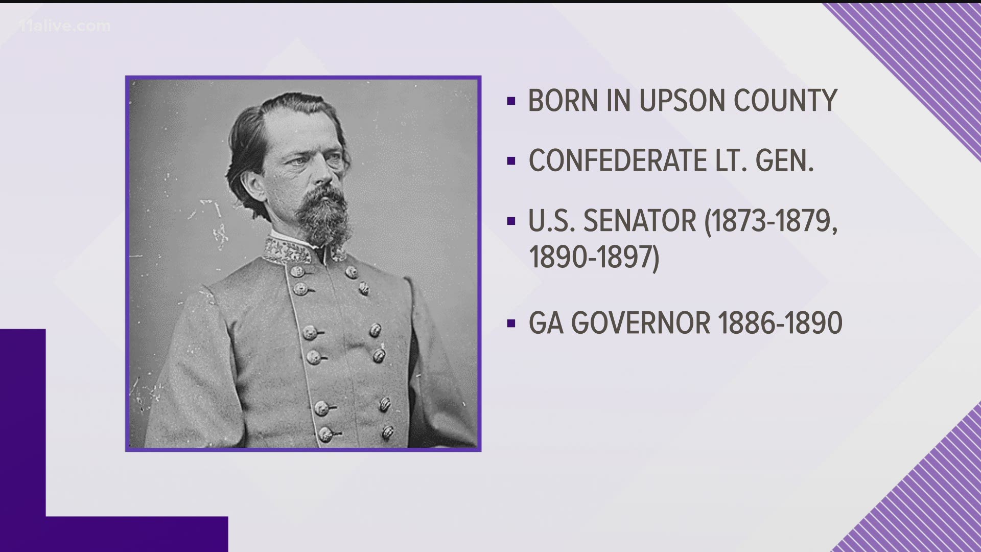 Protesters have been at the state capitol for nearly a week to demand the monument to the general, former governor and rumored KKK Grand Dragon.