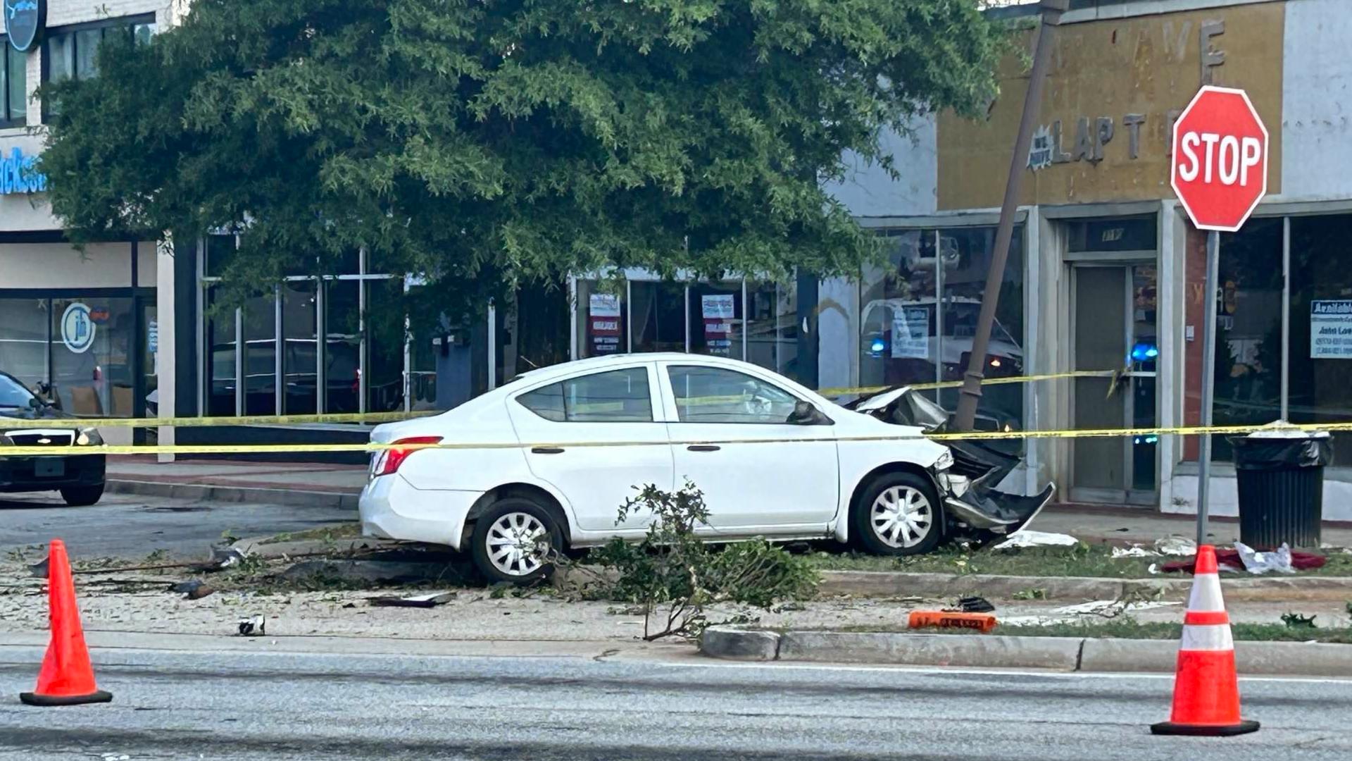 Pedestrian killed after car crashes into power pole in DeKalb | 11alive.com