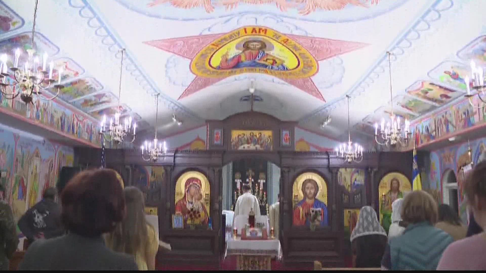 The church held a "Divine Liturgy for peace" on Thursday in response to Russia's invasion of Ukraine.