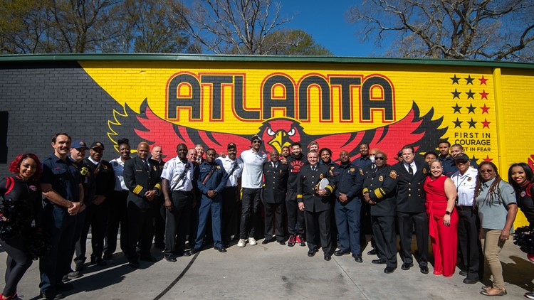 Hawks unveil mural at historic Atlanta fire station honoring city's first Black firefighters