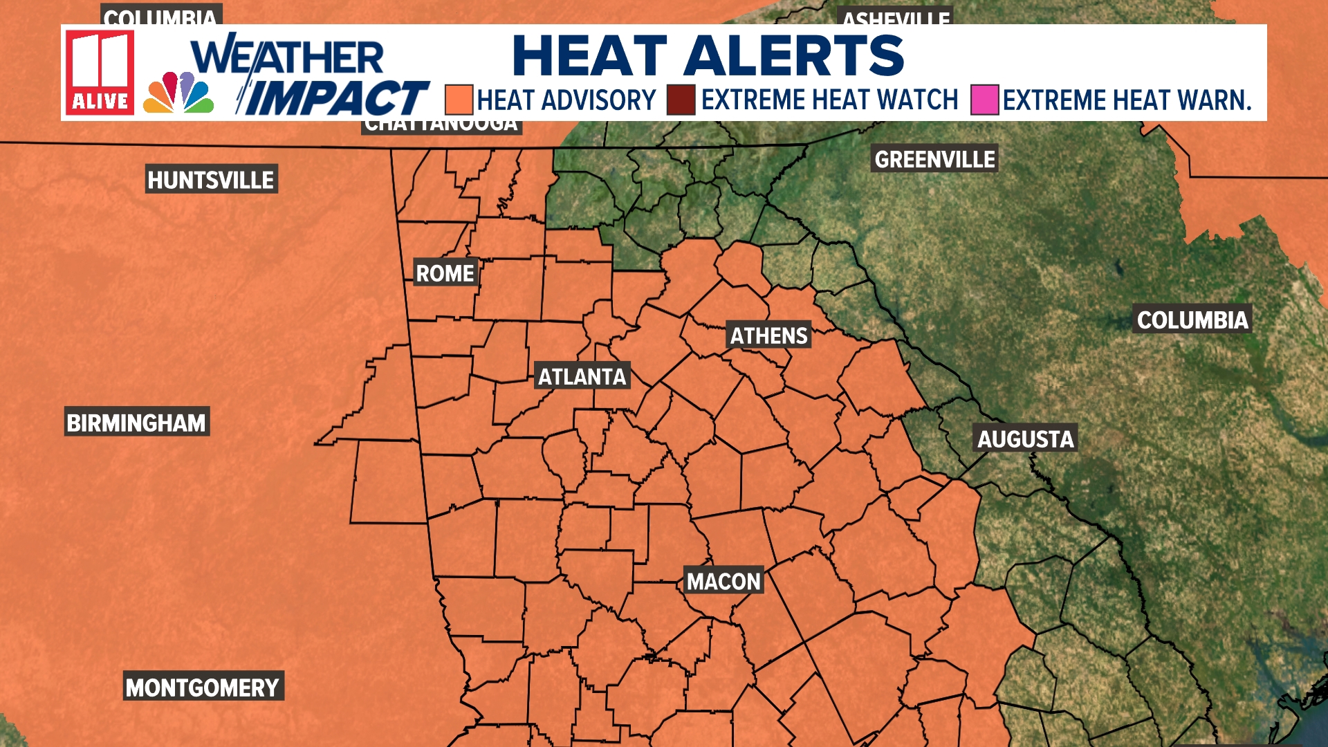 Weather Impact Alert for hot temperatures and storms this weekend ...