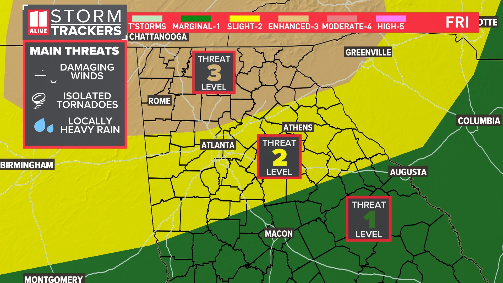 Timeline Strong Storm Potential In Metro Atlanta North Georgia timeline-strong-storm-potential-in-metro-atlanta-north-georgia