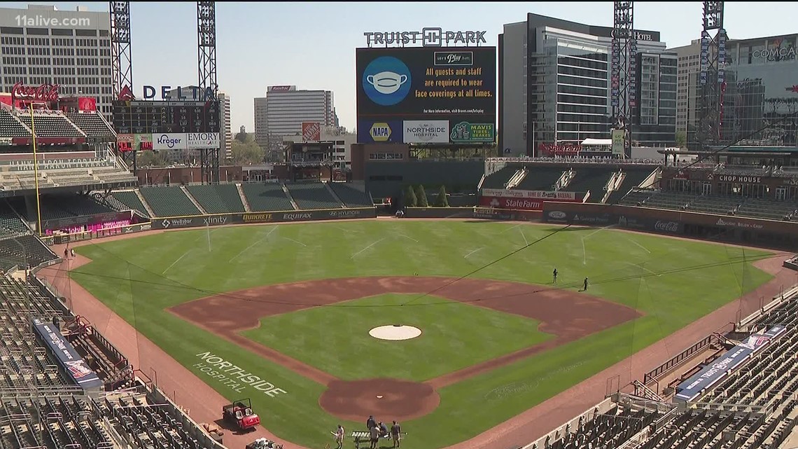 Truist Park Baseball Stadium Print, Atlanta Braves Baseball