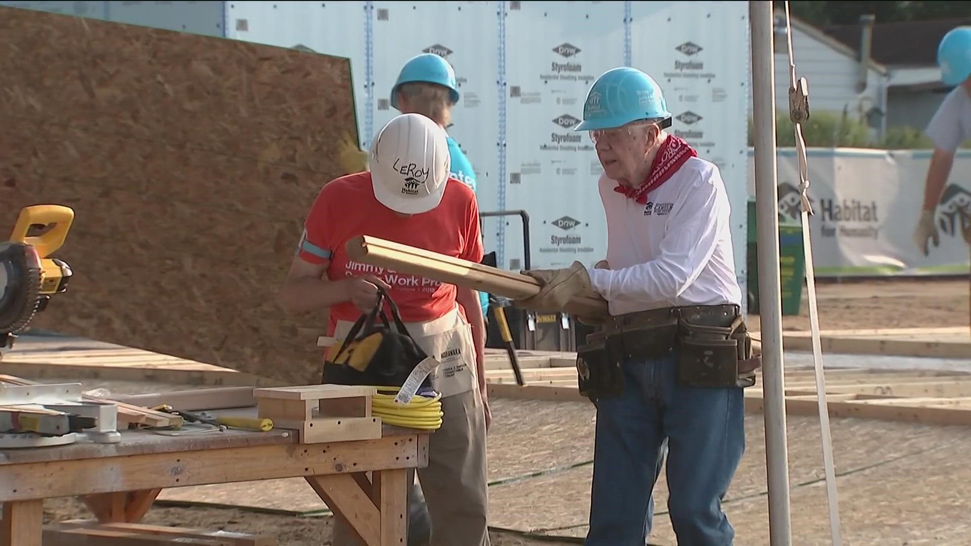 Former president Jimmy Carter worked for decades to ensure people had cost-friendly homes through Habitat for Humanity.