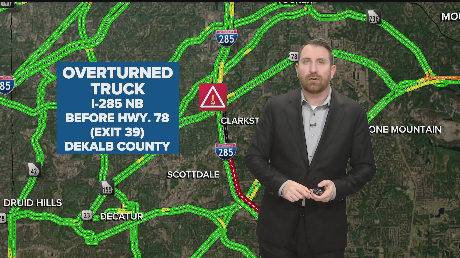 Traffic Alert: Lanes reopening on I-285 NB in DeKalb County after crash ...