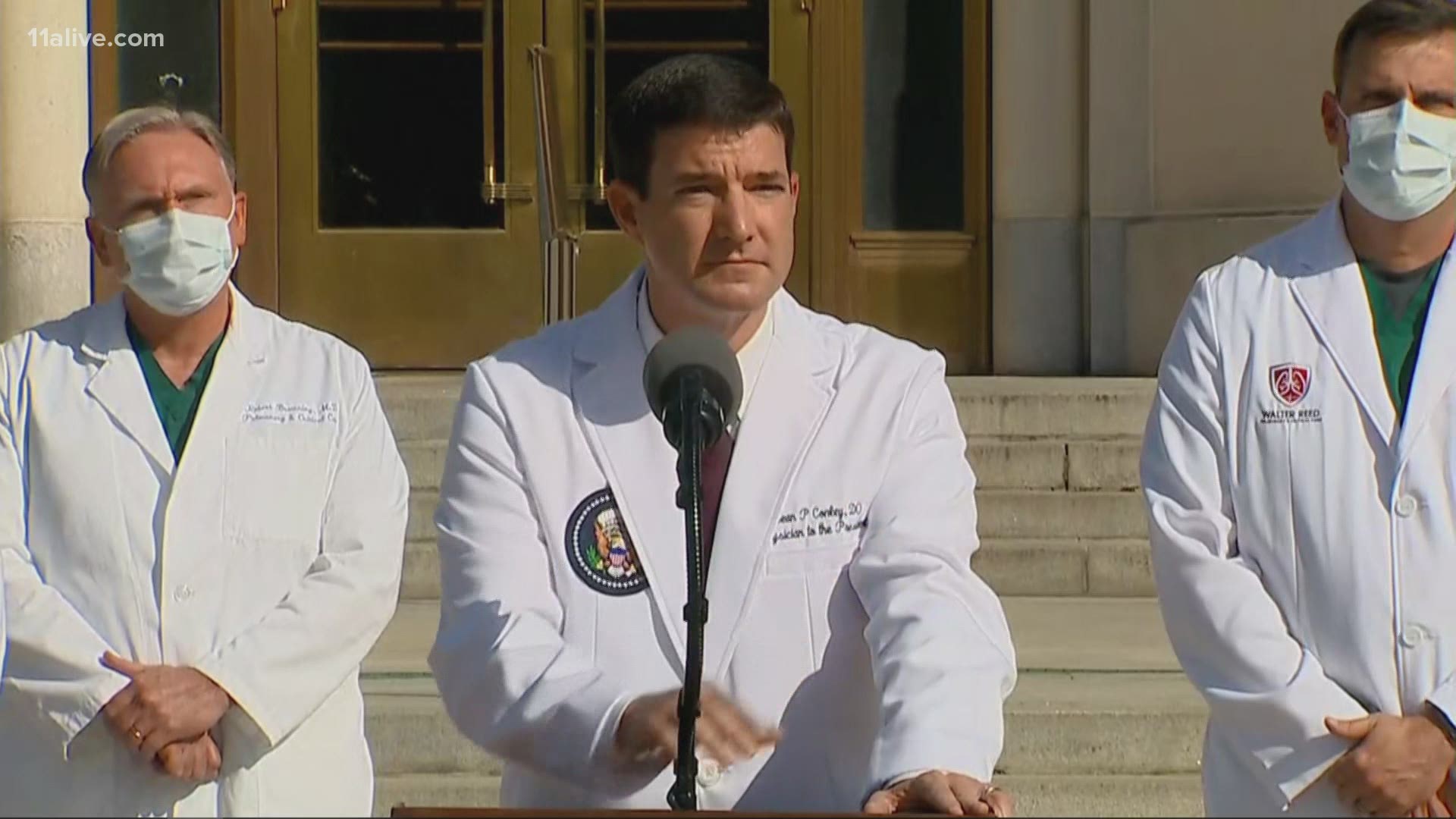 The doctor said the President wasn't feeling any side effects from the medicine.