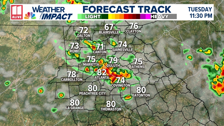 Weather Impact Alert | Strong storms possible for Tuesday afternoon ...