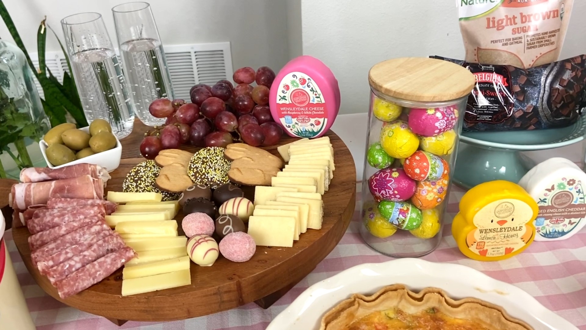 Registered Dietician Jenna Braddock shares affordable essentials you can find at Aldi to pull off the perfect Easter brunch!