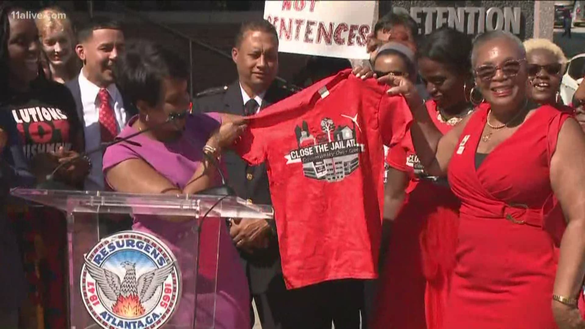 Mayor Keisha Lance Bottoms held a news conference to sign legislation to close the Atlanta City Detention Center.