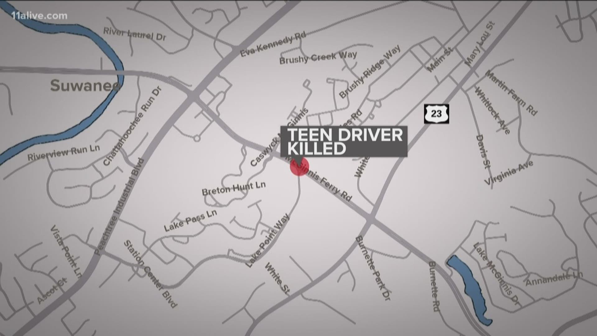 Police said the teen was sitting in their car, waiting to leave an apartment complex, when the truck slammed into 16-year-old.