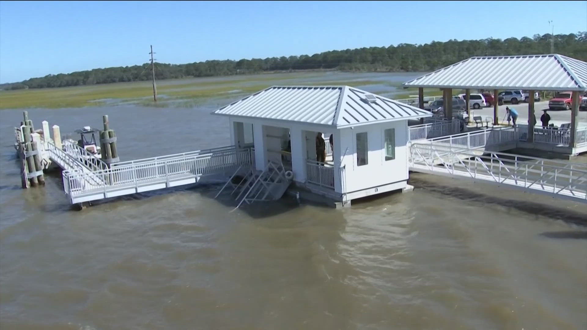 Georgia Department of Natural Resources Commissioner Walter Rabon says the collapse of the 3-year-old gangway was a structural failure.