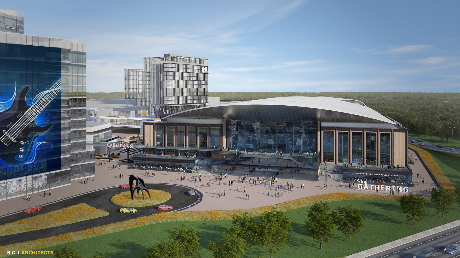 During the meeting, the board of commissioners voted 4-1 to move forward on the progress of "The Gathering" -- a more than $1 billion entertainment complex.