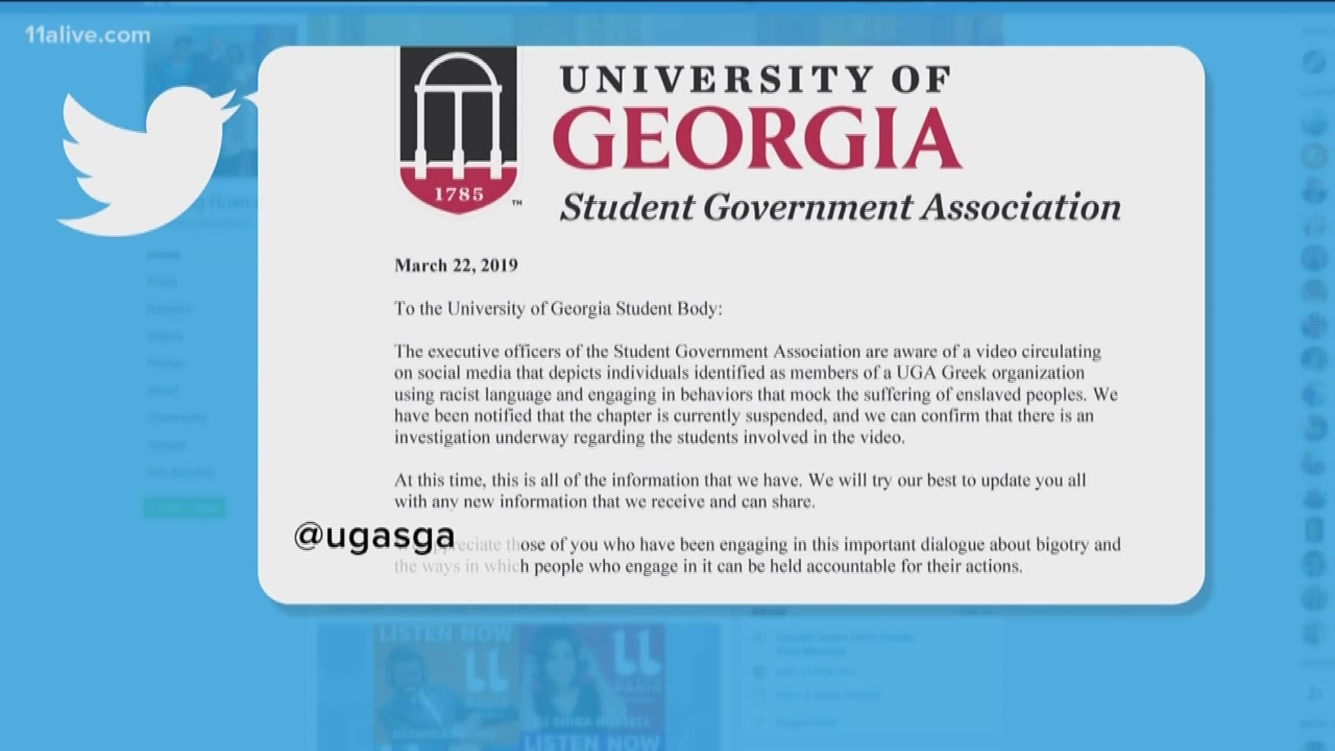 The video has caught the attention of the Student Government Association, the fraternity and even the university itself
