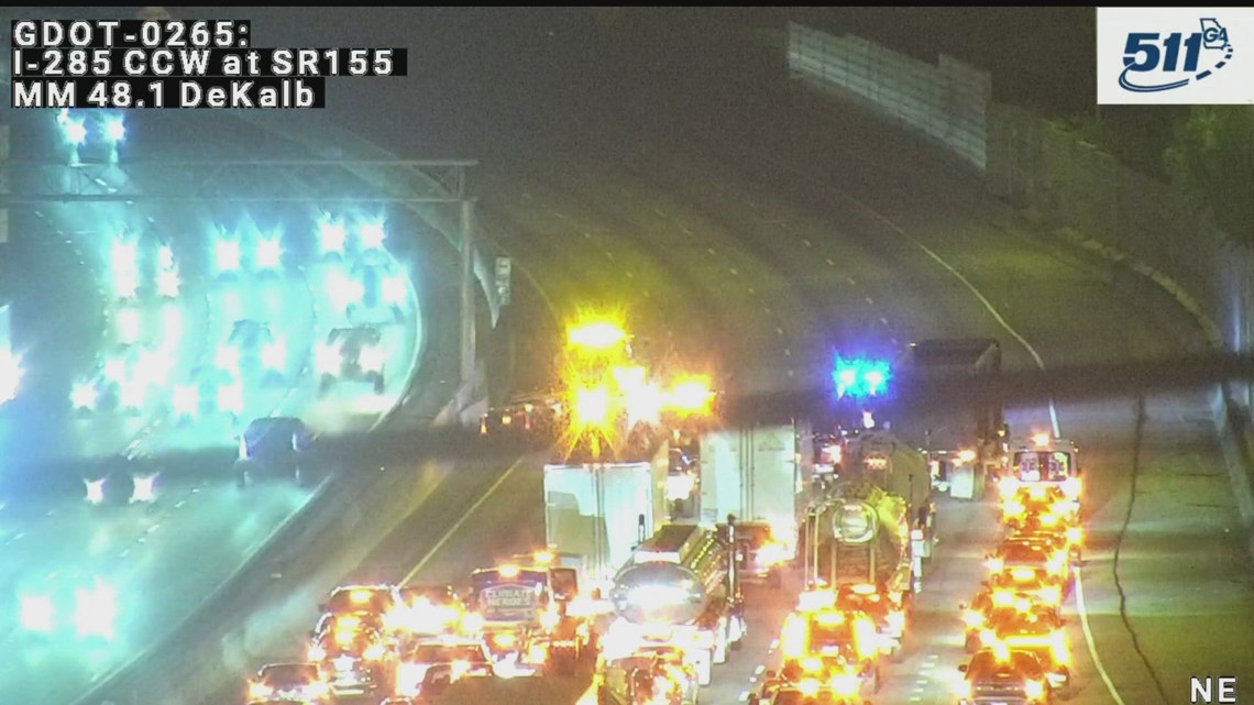 Lanes blocked on I-285 eastbound in DeKalb County | 11alive.com