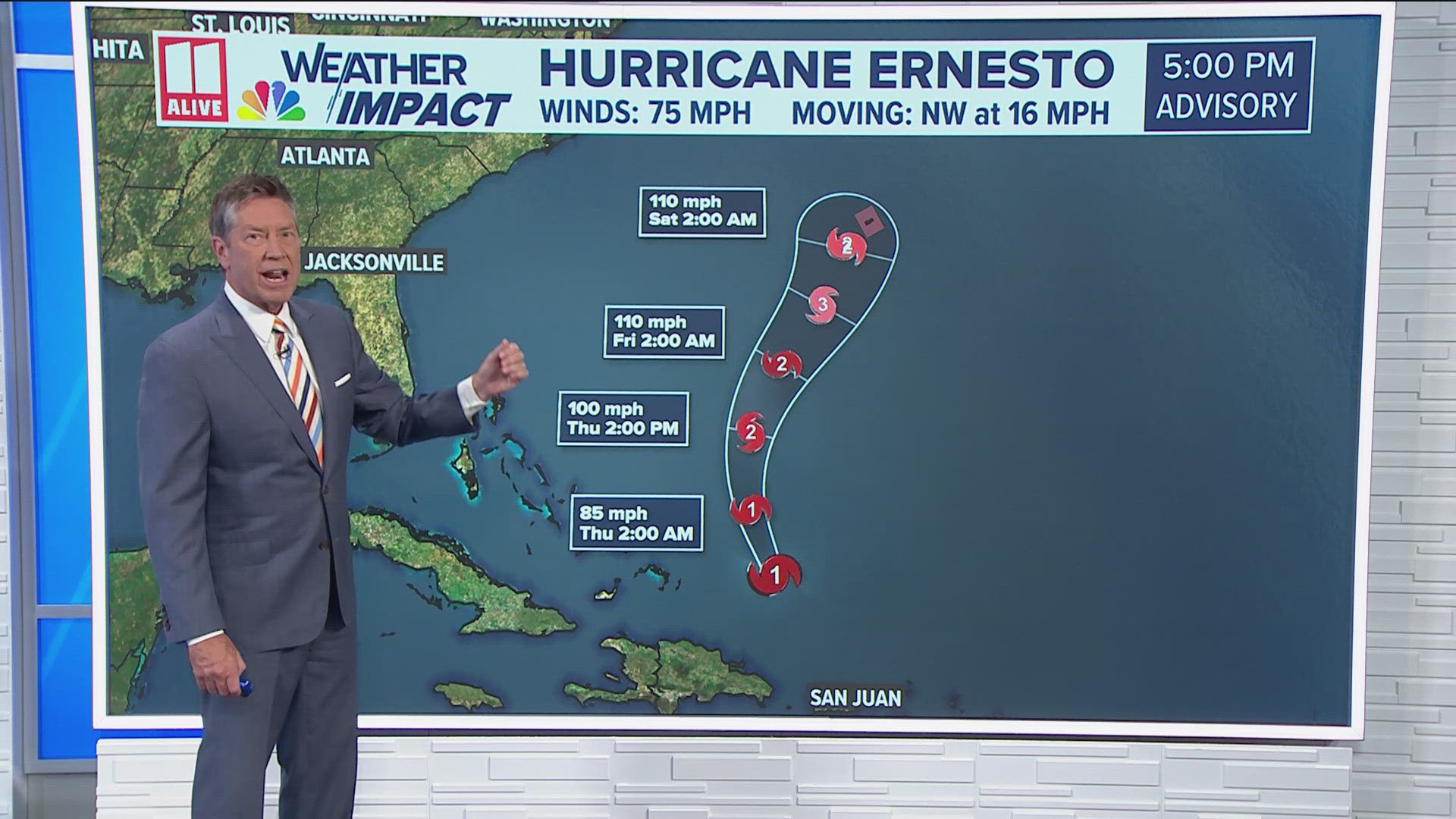 Ernesto became the third hurricane of the 2024 Atlantic season Wednesday morning.