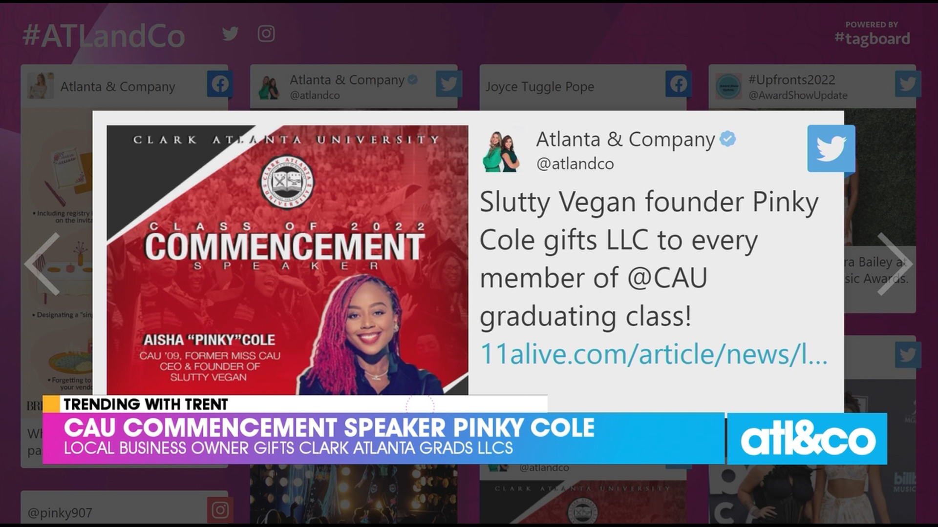 From local entrepreneur/Clark Atlanta grad Pinky Cole to country icon Naomi Judd's celebration of life... see what's Trending with Trent.