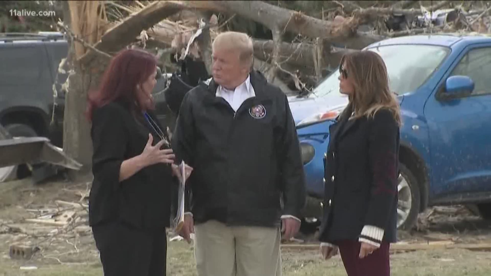 The President and First Lady were in Alabama.