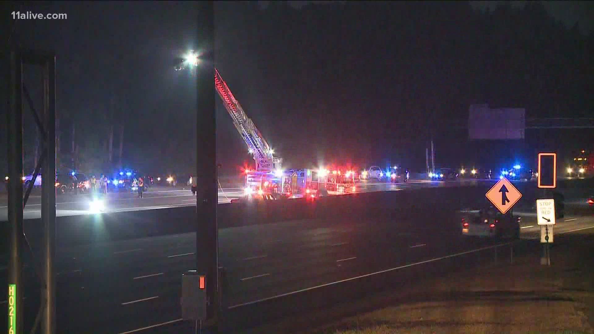 Police said a pedestrian was struck and killed early Sunday morning on Interstate 285 near Northside Drive.