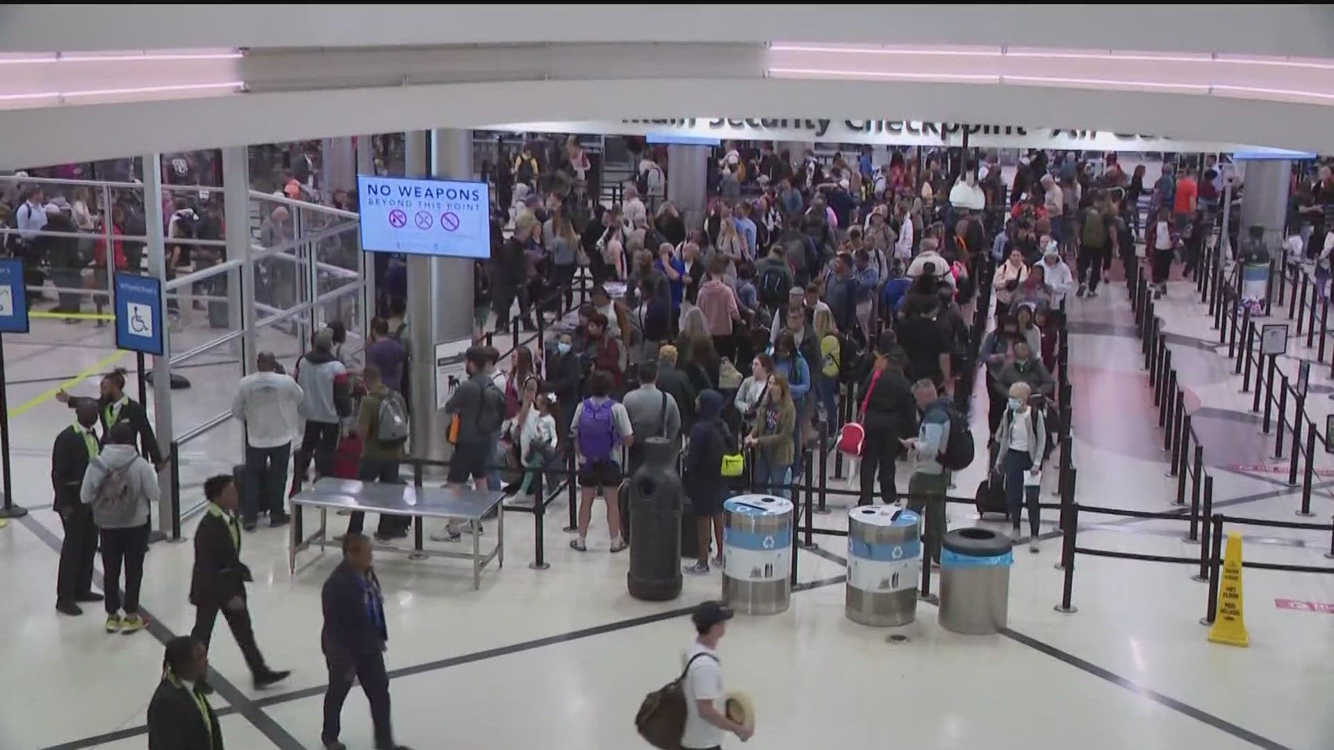 There's an unusually high number of travelers taking off from Hartsfield-Jackson Airport. Here's what to know about the long lines.