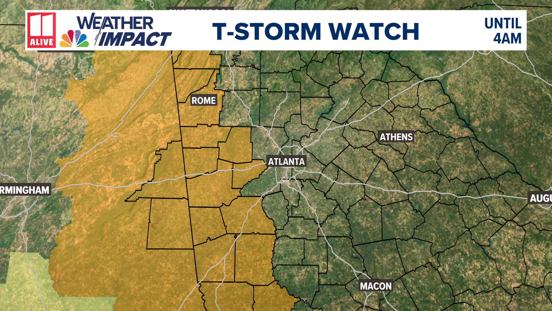 Weather Impact Alert: Strong storms will track through Georgia ...