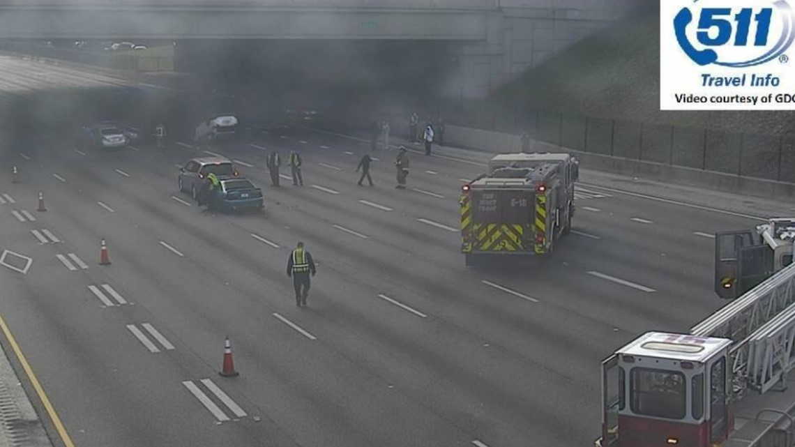 Crash on 75/85 connector Sunday in Atlanta | All lanes shut down ...