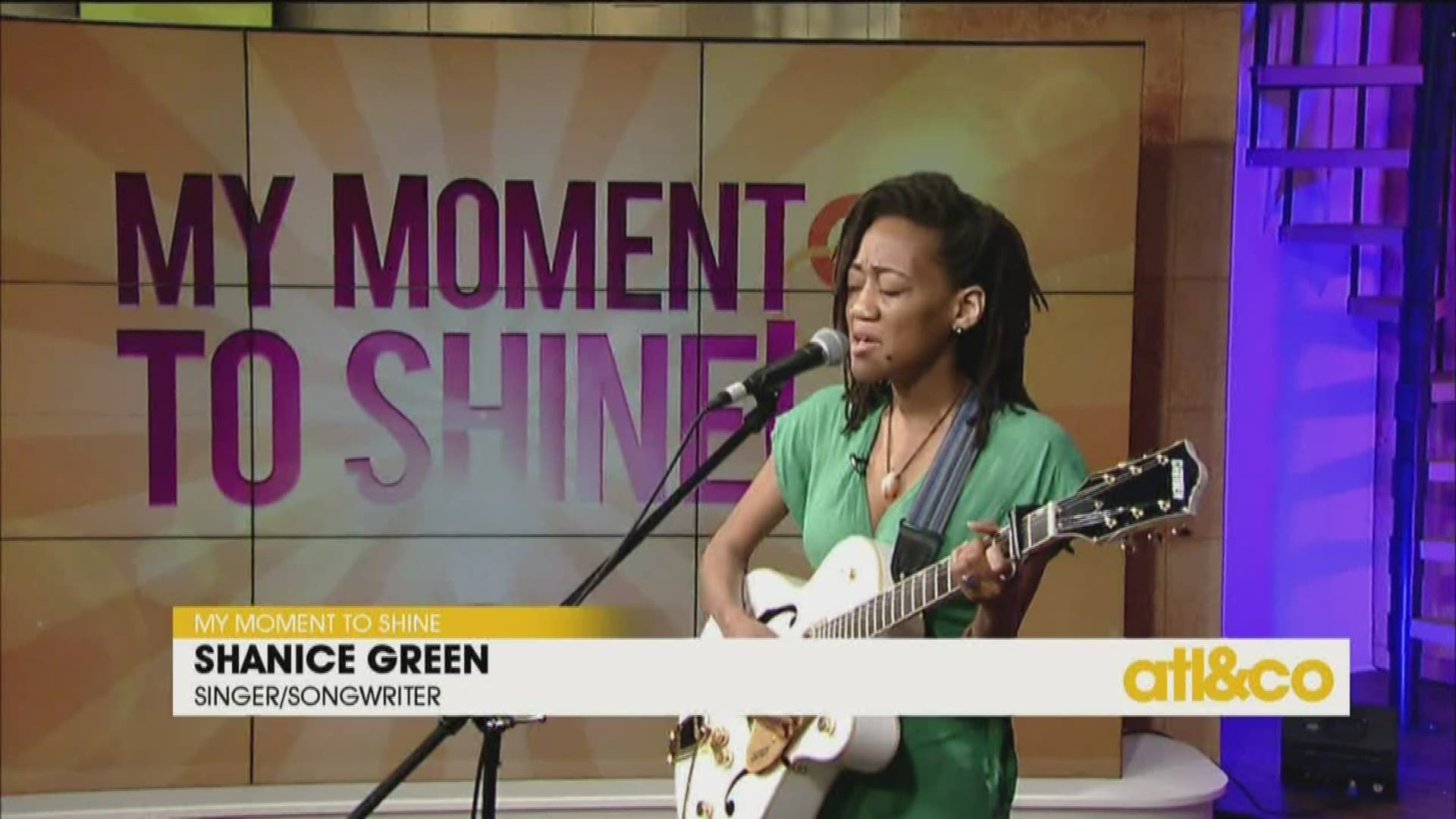Singer/songwriter Shanice Green performs on 'Atlanta & Company'